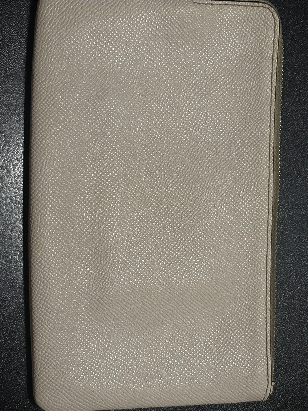 Coach Cream Leather Corner‎ Zip Wristlet with Gold Logo